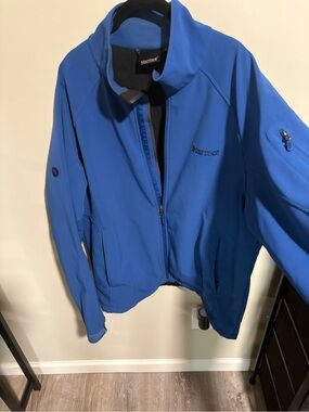 Marmot Navy Blue Softshell Jacket with Embroidered Logo